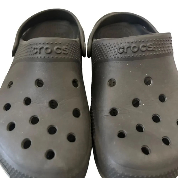 Crocs Duet Plus Clog Women's 7 Black Grey Durable Non Marking Soles Ligthweight - Picture 4 of 8